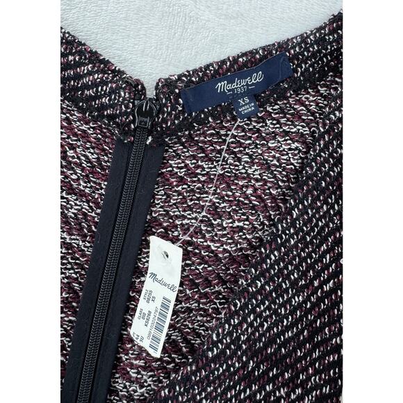 Madewell Black Twill Terrace Sleeveless Knit Woven Sheath Dress NWT XS - Picture 7 of 13